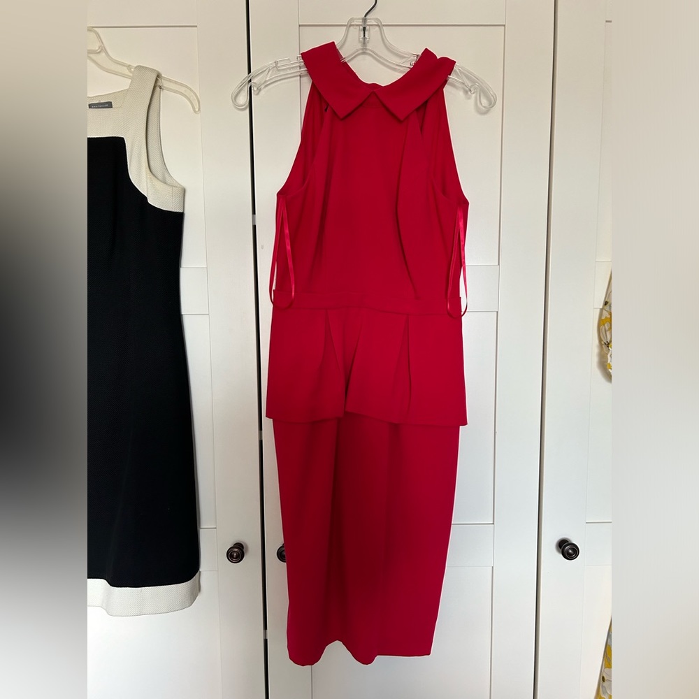 BCBG Max Azria. Red peplum. Size 2.